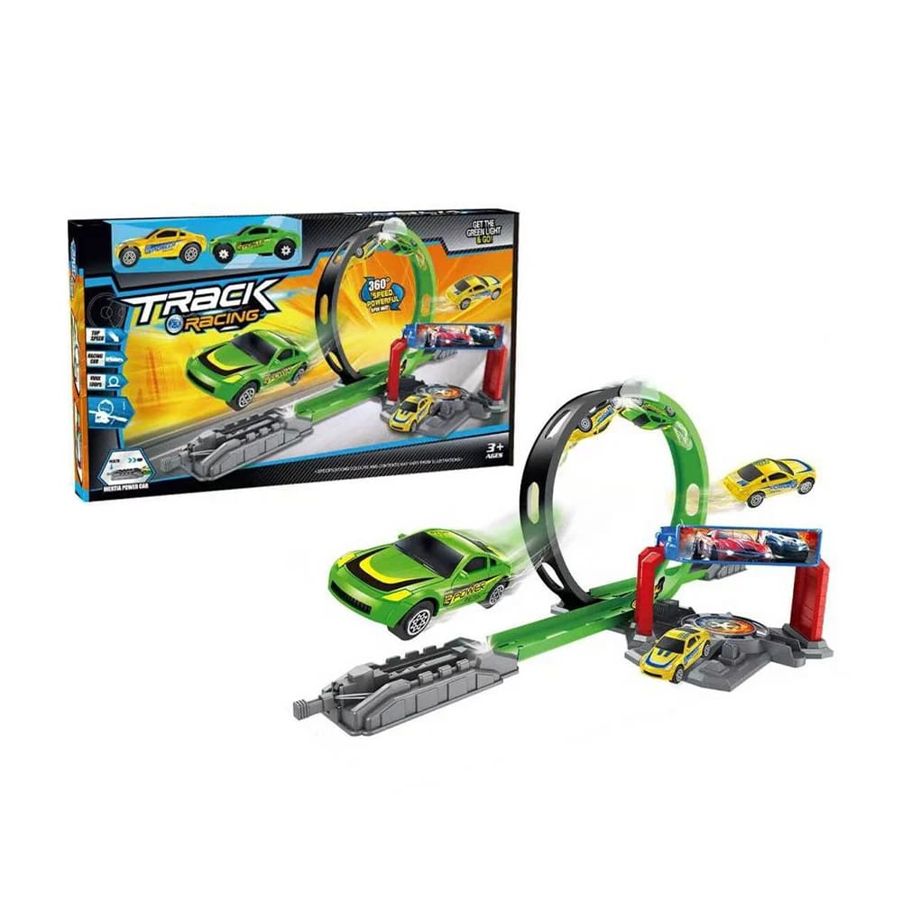 Ekstremna Kaskaderska Staza sa Turbo Lanserom - Set sa 2 Autića