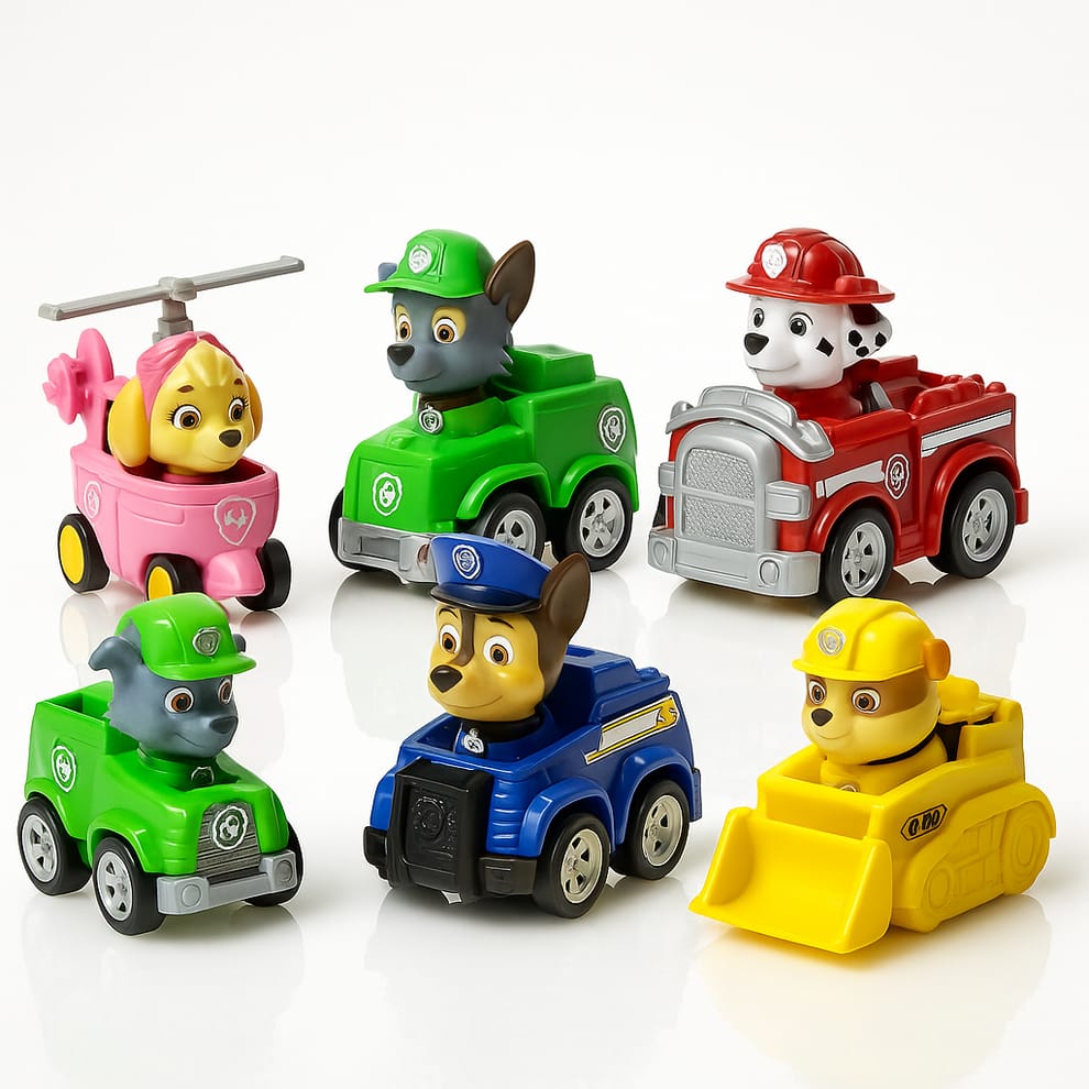 Patrolne Šape: Set od 6 Heroja u Svojim Vozilima